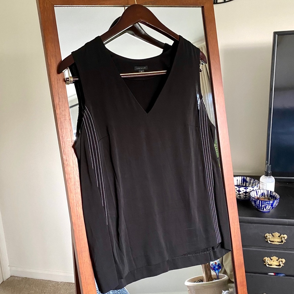 Ann Taylor Embroidered Blouse